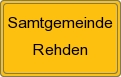 Ortsschild von Samtgemeinde Rehden