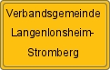 Ortsschild von Verbandsgemeinde Langenlonsheim-Stromberg