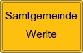 Ortsschild von Samtgemeinde Werlte