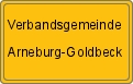 Ortsschild von Verbandsgemeinde Arneburg-Goldbeck