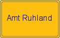 Ortsschild von Amt Ruhland