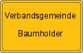 Ortsschild von Verbandsgemeinde Baumholder