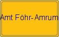 Ortsschild von Amt Föhr-Amrum