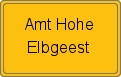 Ortsschild von Amt Hohe Elbgeest