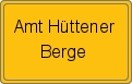 Ortsschild von Amt Hüttener Berge