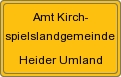 Ortsschild von Amt Kirchspielslandgemeinde Heider Umland