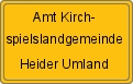 Ortsschild von Amt Kirchspielslandgemeinde Heider Umland