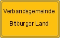 Ortsschild von Verbandsgemeinde Bitburger Land