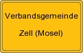 Ortsschild von Verbandsgemeinde Zell (Mosel)
