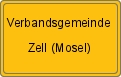 Ortsschild von Verbandsgemeinde Zell (Mosel)