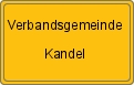 Ortsschild von Verbandsgemeinde Kandel