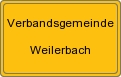 Ortsschild von Verbandsgemeinde Weilerbach