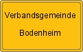 Ortsschild von Verbandsgemeinde Bodenheim