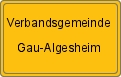 Ortsschild von Verbandsgemeinde Gau-Algesheim